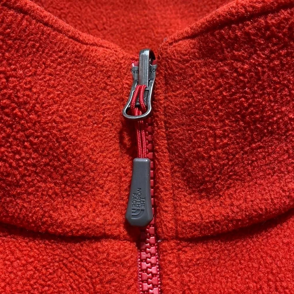 North Face Mens Khumbu 2 Jacket Full Zip Front Long Sleeve Jacket Small Red Gray